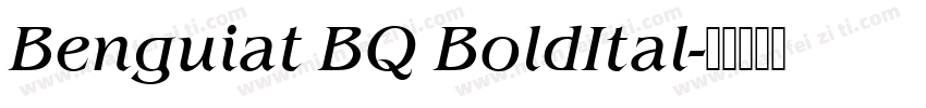 Benguiat BQ BoldItal字体转换